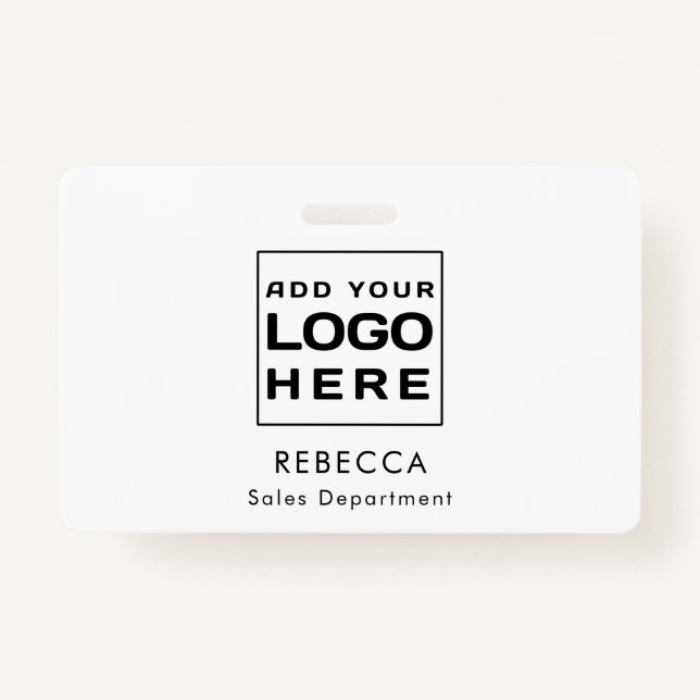 Custom Simple Business Logo Employees Badge (Front)