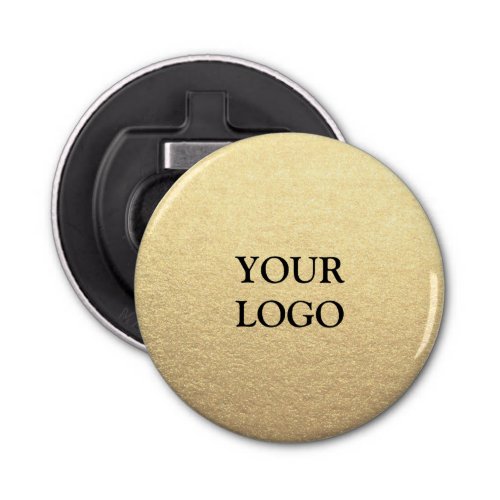 Custom Simple Clean Gold Business Your Logo Here Bottle Opener