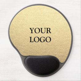 Custom Simple Clean Gold Business Your Logo Here Gel Mouse Pad