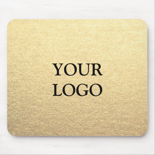 Custom Simple Clean Gold Business Your Logo Here Mouse Pad