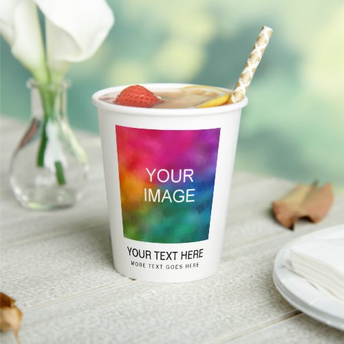 Custom Simple Clean Stylish Papercup Template Paper Cups