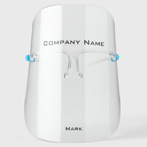 Custom Simple Company Name  Logo Face Shield