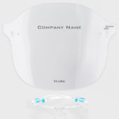 Custom Simple Company Name  Logo Face Shield (Front w/Glasses)
