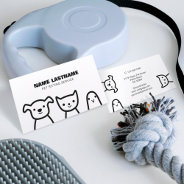 Custom Simple Cute Dog Cat Bird Pets Pet Service Business Card at Zazzle