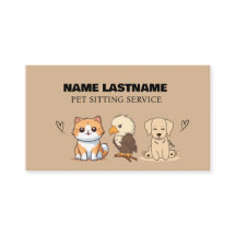 Custom Simple Cute Pets Pet Service Kraft Business