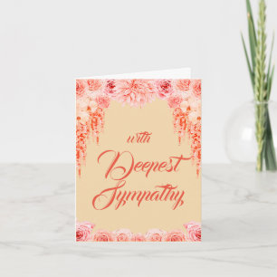 Custom Simple Death Condolence Message Card