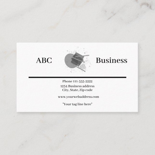 Custom simple design with logo business card (Front)