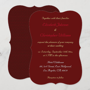 Custom Simple Elegant Bracket Wedding Invitation