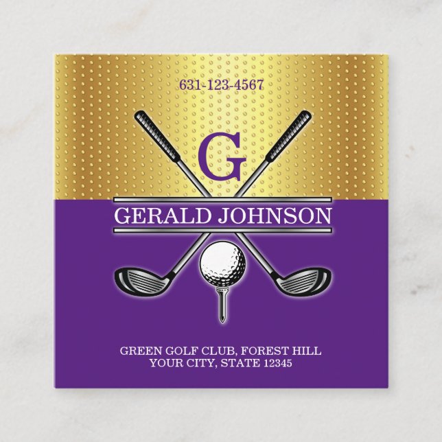 Custom Simple Elegant Gold Gradient Business Card (Front)