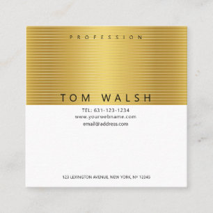 Custom Simple Elegant Gold Lines Business Card