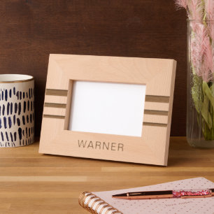 Custom Simple Elegant Modern Monogram Name Engraved Frames