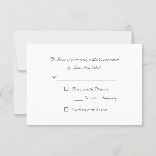 Custom Simple Elegant Party RSVP Invitation Card | Zazzle.com