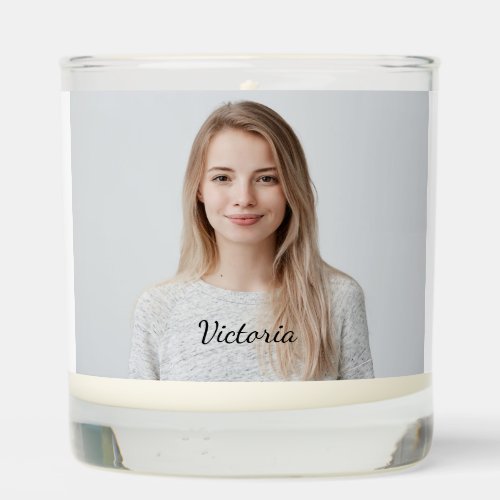 Custom Simple Family Photo Collage Scented Candle