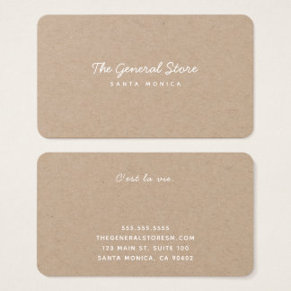 Custom Simple General Store Kraft Card