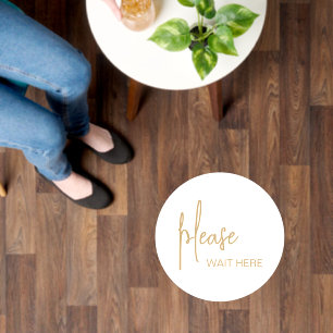 Custom Simple Gold Blush Pink Elegant Business Floor Decals