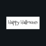 Custom Simple Happy Halloween Greetings Fun Script Rubber Stamp<br><div class="desc">A fun, spooky font / typography / script, simple, Happy Halloween maple wood rubber stamp. You may replace "Happy Halloween" with "Merry Chrismas" / "Happy Holidays" / "Seasons Greetings" or any other greeting of your choice. Perfect for both, home and business, adults and kids, personal and official mailings. Great rubber...</div>