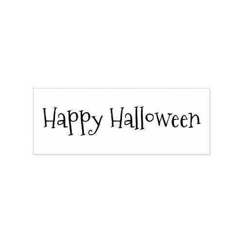 Custom Simple Happy Halloween Greetings Fun Script Rubber Stamp