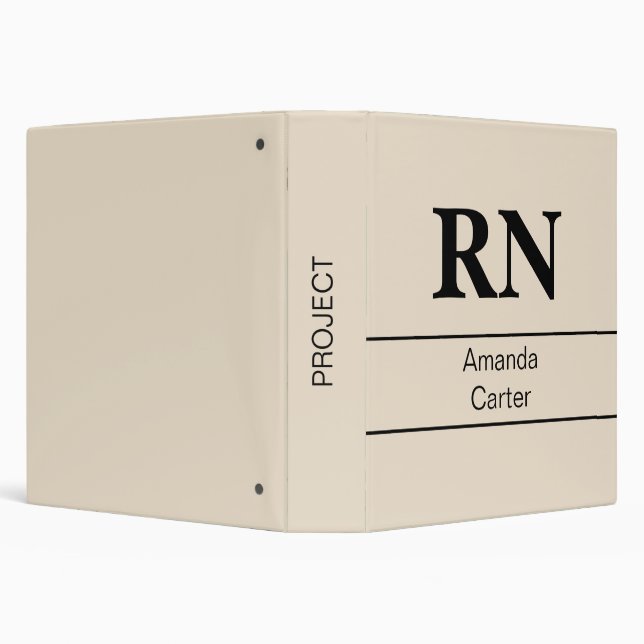 Custom Simple Modern Nurse 3 Ring Binder (Background)