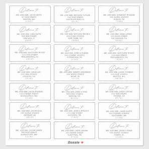 Custom Simple Modern Wedding Guest Address Labels