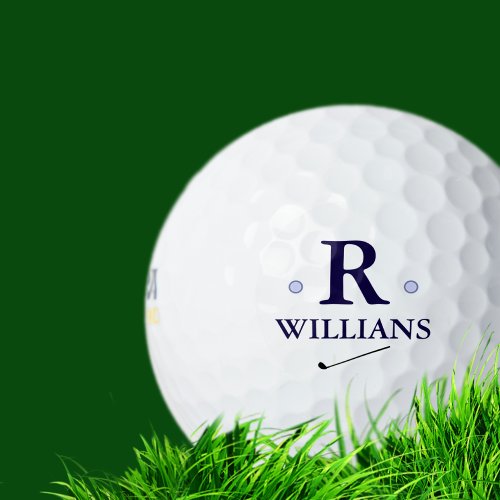 Custom Simple Monogram Golf Balls