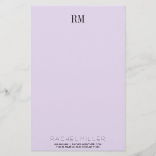 Custom Simple Monogram Initials an Name Stationary Stationery