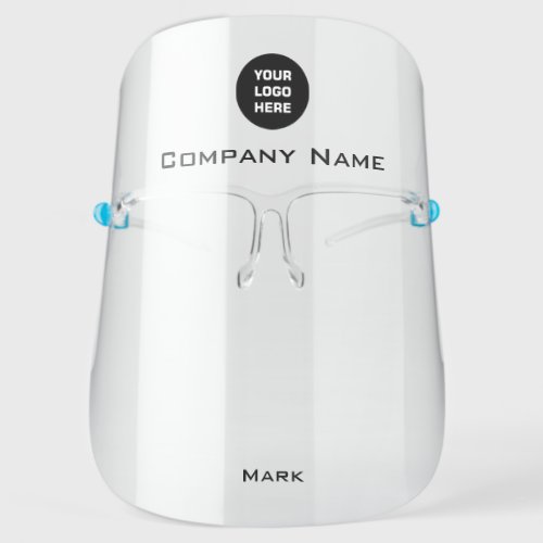 Custom  Simple Name Company Logo Face Shield