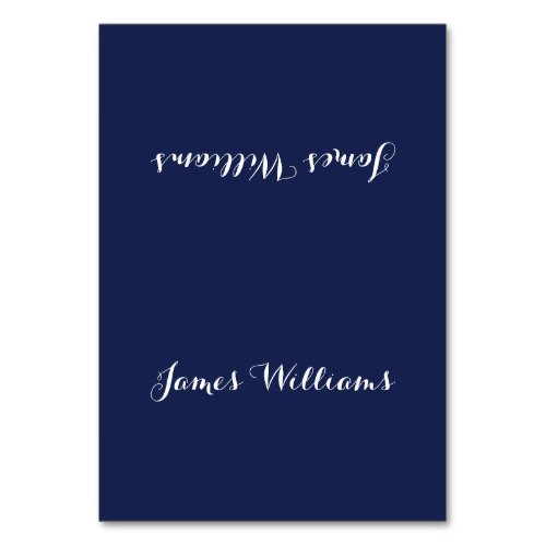 Custom Simple Navy Blue Place Setting Cards