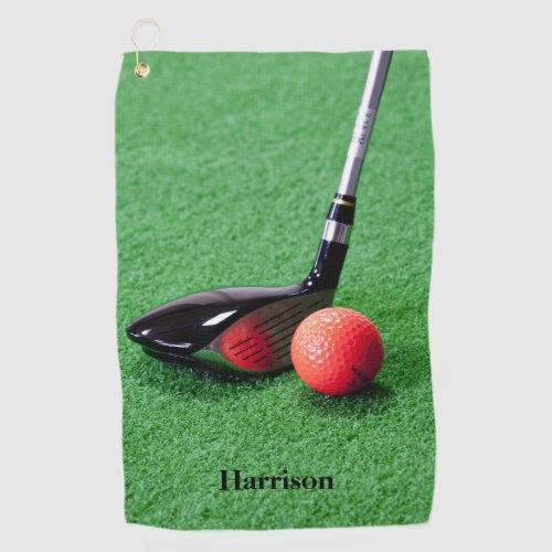 Custom Simple Photo Collage Minimalist Golf Towel