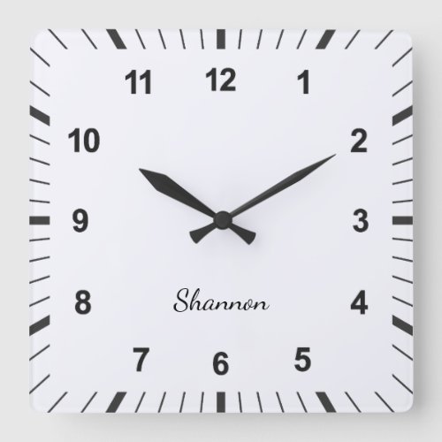 Custom Simple Photo Collage Square Wall Clock