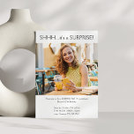 Custom Simple Photo Surprise 21st Birthday Party Invitation<br><div class="desc">Invite friends and family to a surprise birthday party with simple and modern birthday party invitation featuring a photo of the honored guest. Age is editable.</div>