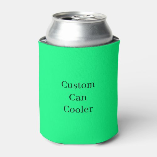 Custom Simple Plain Color Spring Green Can Cooler