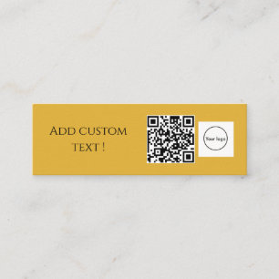 Custom simple qr code bookmark business mini busin card