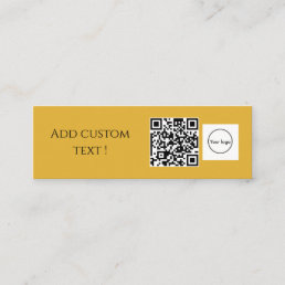 Custom simple qr code bookmark business mini busin mini business card