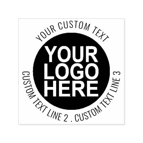 Custom Simple Round with Logo Self_inking Stamp