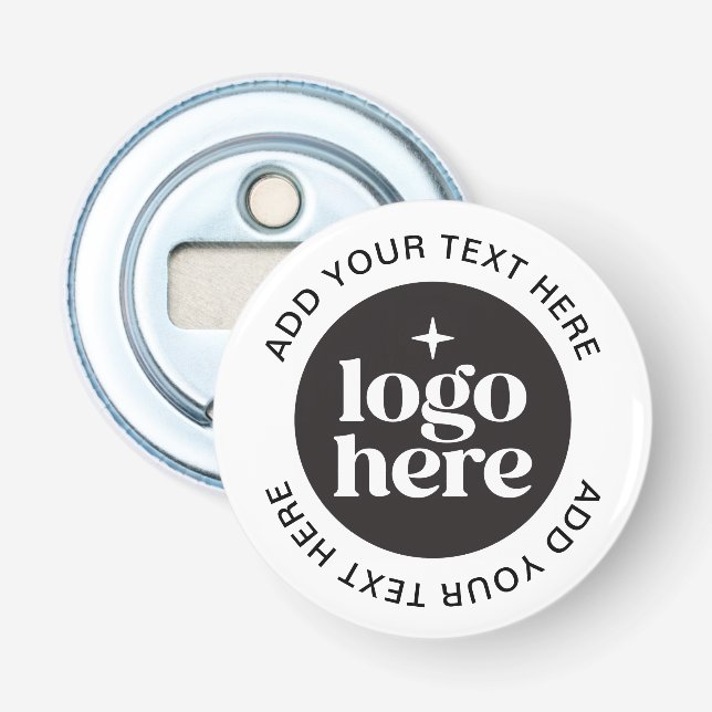 Custom Simple Text Business Logo Bottle Opener (Front)
