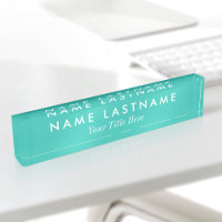 Custom Simple Turquoise Teal Minty Modern Title