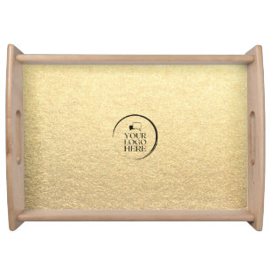 Custom simple unique company business logo serving tray