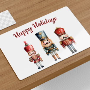Custom simple watercolor Nutcracker Christmas Placemat