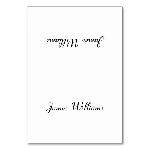 Custom Simple White Place Setting Cards