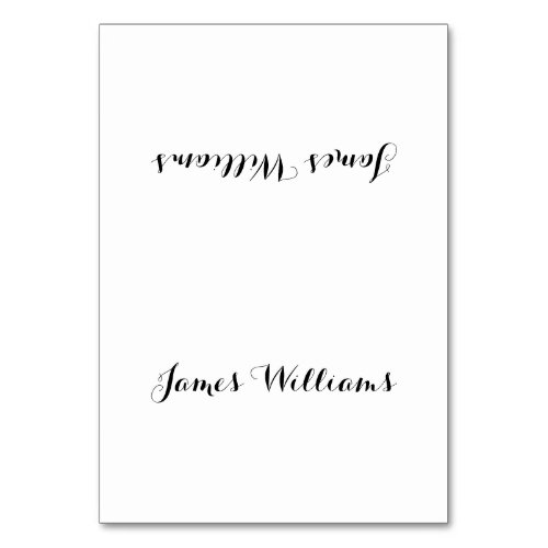 Custom Simple White Place Setting Cards