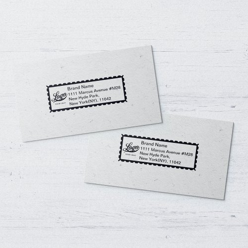 Custom Simple Your Company Logo  Address Business Rubber Stamp