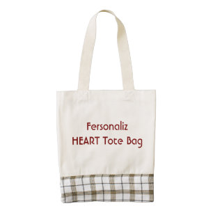 custom simple Zazzle HEART Tote Bag