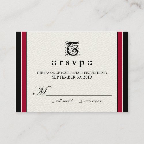 ::custom:: Simply Elegant 3.5x2.5" RSVP Card Business Cards