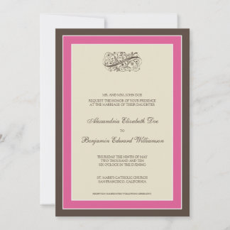 :custom: Simply Elegant Wedding Invitation (fuschi