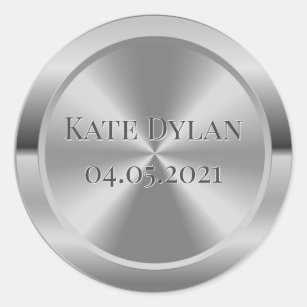 Custom Silver Chrome Circle Monogram Die Cut Decal Sticker – Eggleston  Design Co.