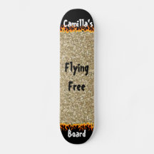 Custom Simulated Gold Glitter Girly Design