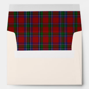 Custom Sinclair Plaid Lined Wedding Envelope