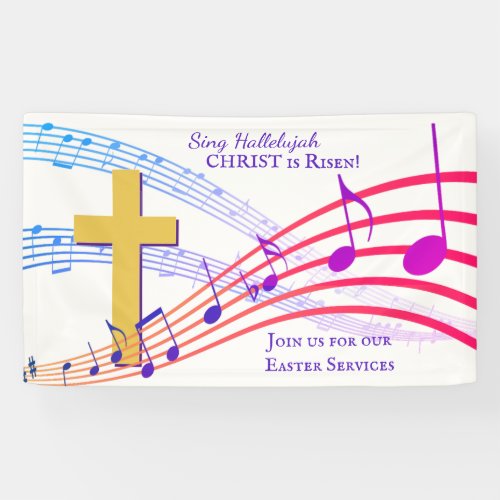 Custom SING HALLELUJAH CHRIST IS RISEN Easter  Banner