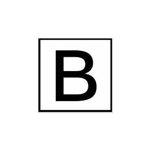 Custom Single Letter Rubber Stamp