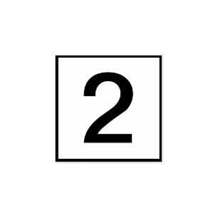 Custom Single Number Rubber Stamp